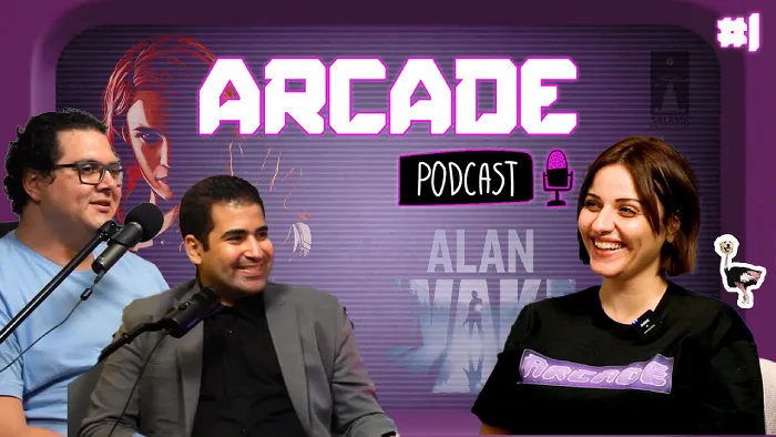 Arcade Podcast with Salama Productions discussing reverse horror game youtube episode cover